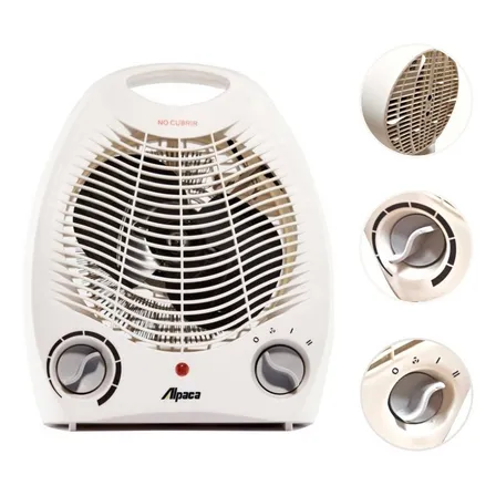 Caloventor Estufa Portatil 2000w Apto Baño Dormitorio Hogar Color Blanco