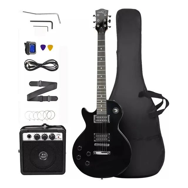 Zurda Guitarra Eléctrica Lp De 39 Pulgadas Con Amplificador