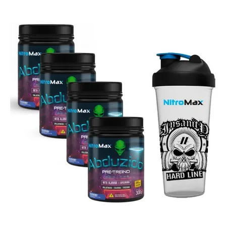 Kit 4x Pre Treino Abduzido 300g + Brinde - Nitromax