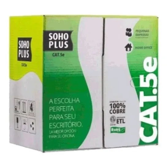 Cabo Rede Lan Utp Furukawa Cat5e Sohoplus Caixa 305mts Azul