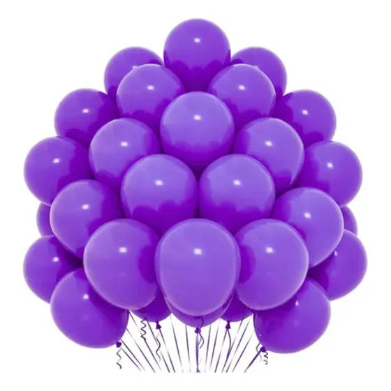 Globos Violetas Perlados  X 25 U - Lollipop