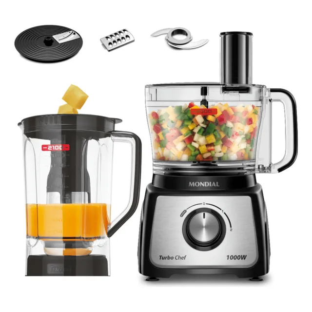 Multiprocessador Turbo Chef 5 Em 1 Mpn01 Preto Mondial  127v