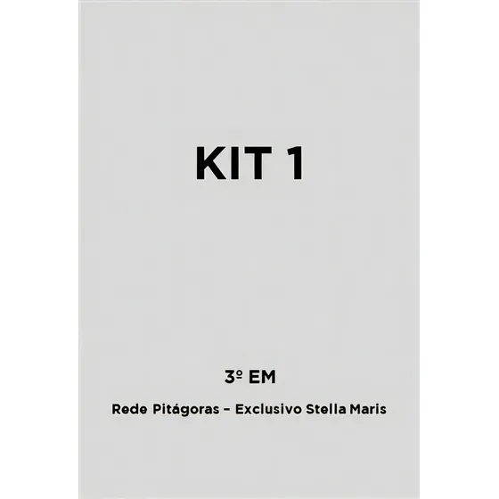 Livro Kit 1 - 3º Em - 1º Semestre, De Rede Pitágoras., Vol. 1. Editorial Pitagoras, Capa Mole Em Português