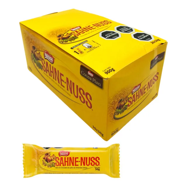 Chocolates Sahne Nuss De 30g - Individual (caja Con 30 Uni)