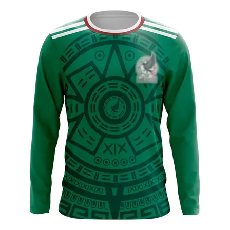 Playera Sublimada Selección De Mexico Manga Larga Tallas Ext Verde Playera Sublimada Selección De Mexico Manga Larga Tallas Extra 4xl Fullprint
