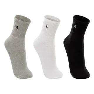 Kit 3 Pares Meias Unissex Sport Cano Médio Algodão Lupo Kit 3 Pares Meias Unissex Sport Cano Médio Algodão Lupo
