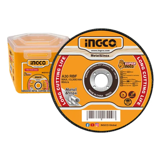 Set Lata X 50 Discos Corte Metal 115mm Ingco Mcd1011550
