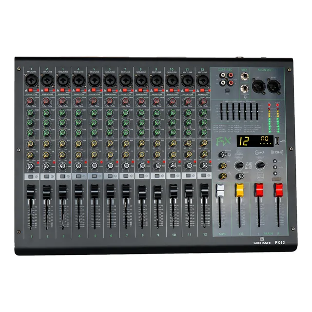Mezcladora Audio Gc Fx12 Consolas Mixer Dj 12 Canales 99dsp