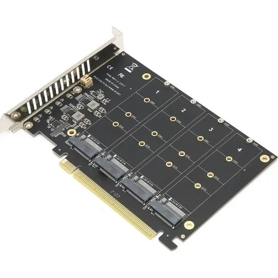 Adaptador M.2 Nvme Ssd A Pci-e 4.0 X16, Para 4 Discos  M.2