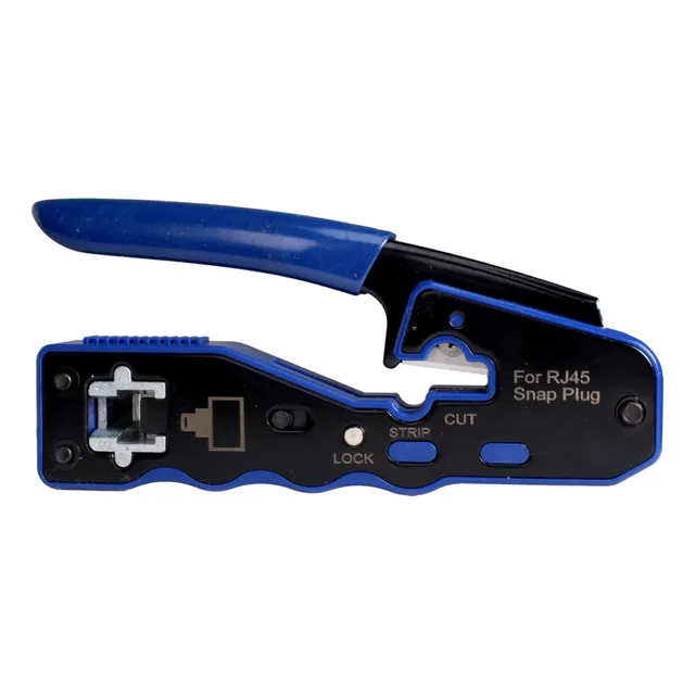Pinza Ponchadora Plug Rj45 Pass Through Mango Antiderrapante