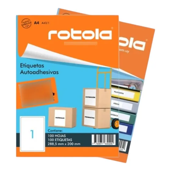 Etiquetas Impresora A4 Rotola Pack X100 Serviciopapelero