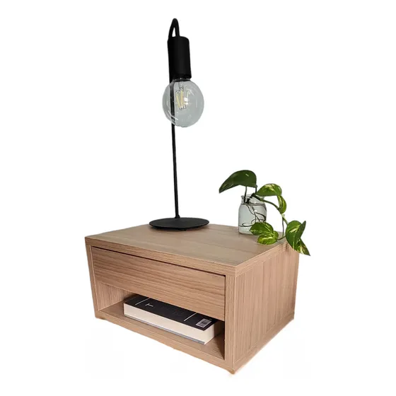 Mesa De Luz Flotante Paparulo Melamina 35x30x20 Cm