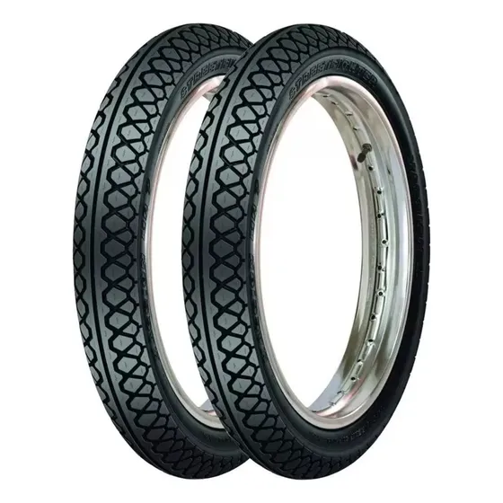 Par Pneu 60/100-17 + 2.75-17 Yamaha Crypton Street Maggion