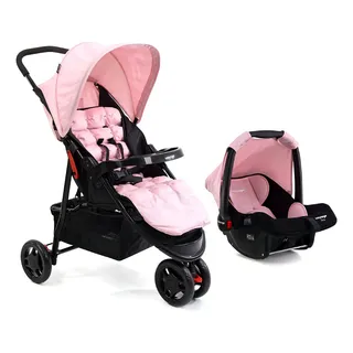 Carrinho De BebĂȘ Travel System Delta Duo Pro Cor Preto E Rosa Voyage Carrinho De BebĂȘ Travel System Delta Duo Pro Cor Preto E Rosa Voyage