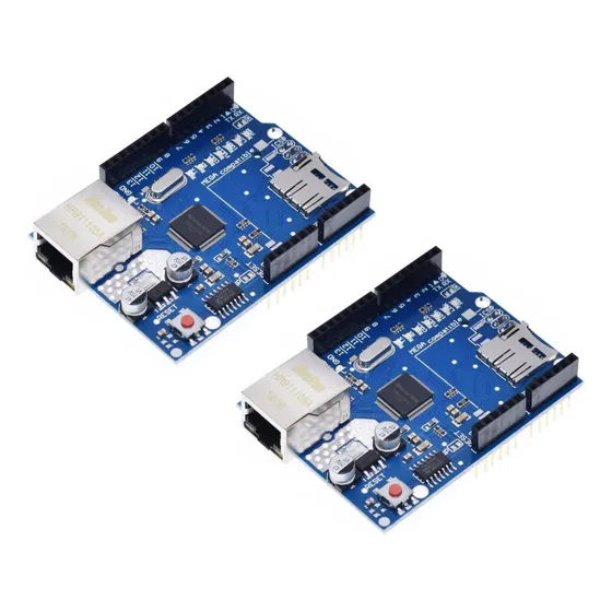 2 Ethernet Shield W5100 Módulo Para Arduino Com Slot Sd Card
