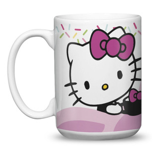 Taza Grande Hello Kitty Café Frase Sublimada Personalizada Taza Grande Hello Kitty Café Frase Sublimada Personalizada