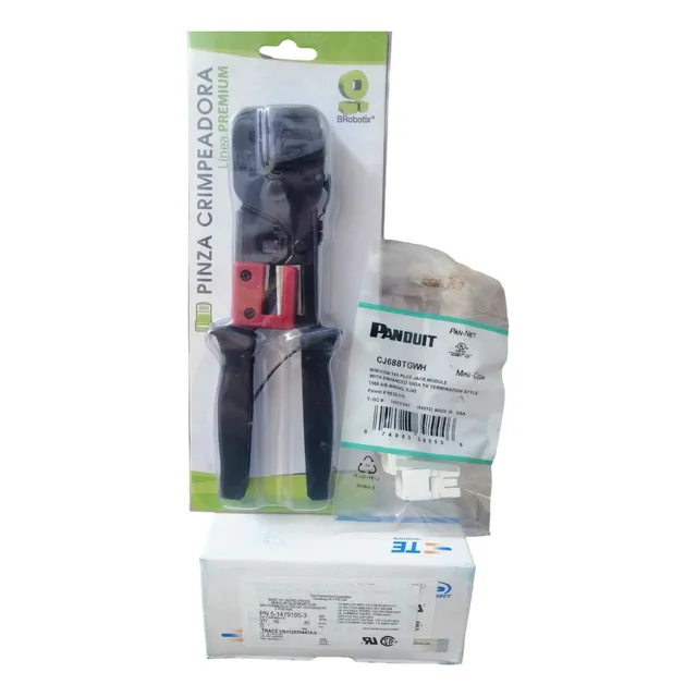 Kit Panduit Cj688tgiw: 10 Jacks Cat.6 Y Pinza, Blanco