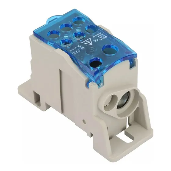 3 Pzas Block De Distribución Riel Din 125 Amps 690v Ukk-125a
