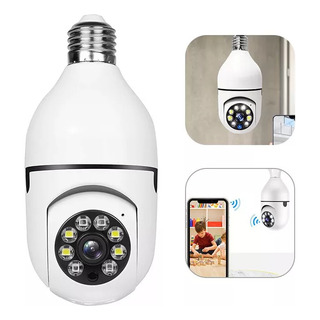 Câmera Lâmpada De Segurança 360° Wi-fi Full Hd Visão Noturna Câmera Lâmpada De Segurança 360° Wi-fi Full Hd Visão Noturna
