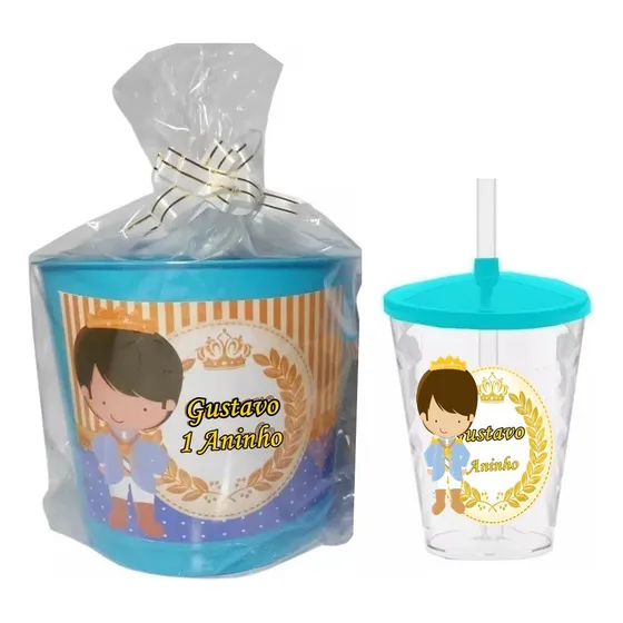 Balde De Pipoca Grande + Copo Twister Personalizado 30 Itens