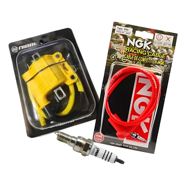 Kit Aumenta Potencia Moto Akt Nkd Bujia Cable Y Bobina