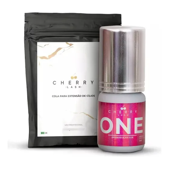Cherry Lash One Advance Black Glue 3ml para extensão de cílios cor preto