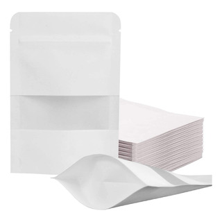 Bolsa Stand Up Con Ventana - 16x24cm (250g), 100pz Blanca Bolsa Stand Up Con Ventana - 16x24cm (250g), 100pz Blanca