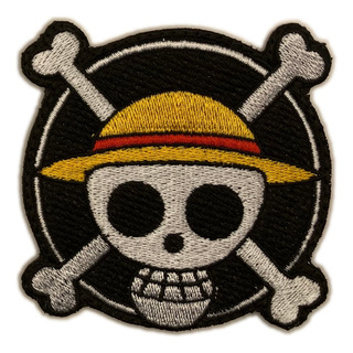 Calavera Luffy - One Piece - Parche Bordado. Calavera Luffy - One Piece - Parche Bordado.