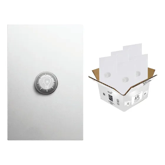 Kit 5pzs Placa Skin Feel Máximo 100w Blanco Abs 127v 50/60