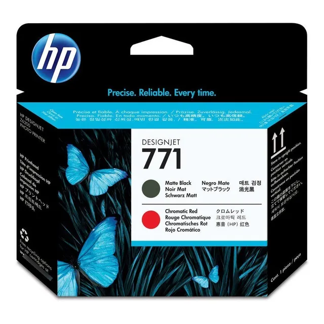 HP 771 CE017a Cabezal negro mate | Rojo | Z6200 | Z6800 771
