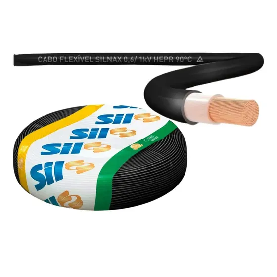 Cabo Flexível Hepr 1,5mm 1kv 90°c Preto Sil 100mts