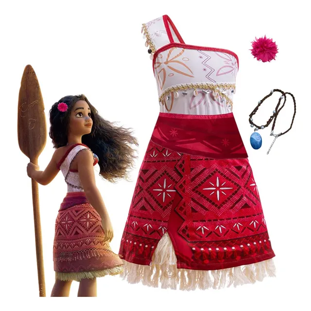 Vestido Disfraz Moana 2 Traje Importado - Tallas 4 Hasta 16