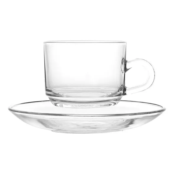 Conjunto Jogo Xícaras Pires Café Cha 170ml Luxo Casa  12 Pçs