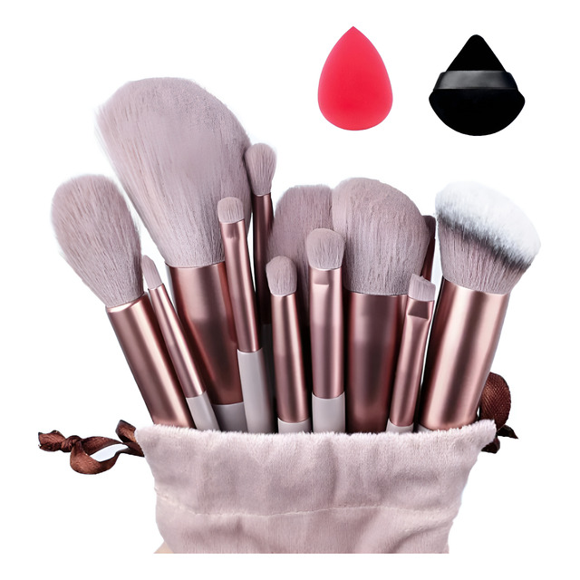 Pincel Maquiagem Kit 13 Peças Profissional Com Estojo Pincel Maquiagem Kit 13 Peças Profissional Com Estojo