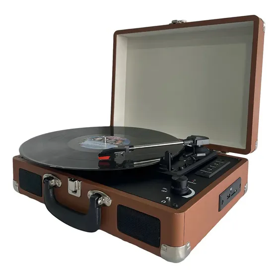 Tornamesa Bluetooth Richards Xr-636bp, Puerto Usb\u002Fsd\u002Fradiofm Color Marrón | Cuotas sin interés