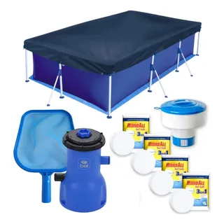 Kit Piscina 3700l + Flutuador + Peneira + Filtro 220v + Capa Kit Piscina 3700l + Flutuador + Peneira + Filtro 220v + Capa