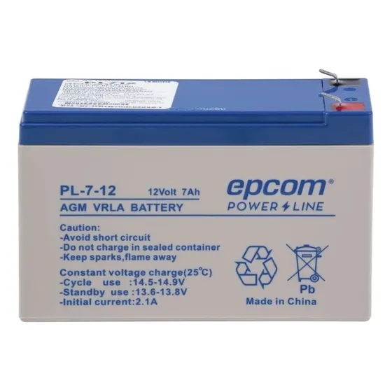 Batería Recargable Respaldo Ups No Break Epcom 12 V 7 Ah