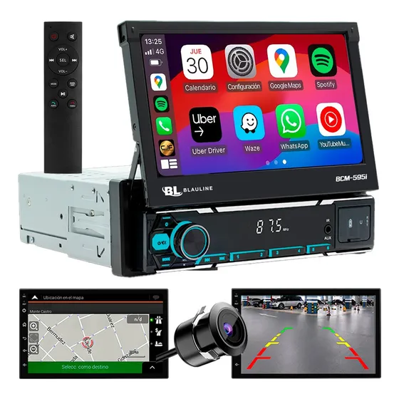 Estereo Blauline C Gps Pantalla 7 Indash Mirror Camara A Cjf