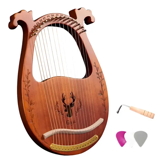 Citara Harpa Lira De Davi 16c Spruce Ac Prosperar Luthieria