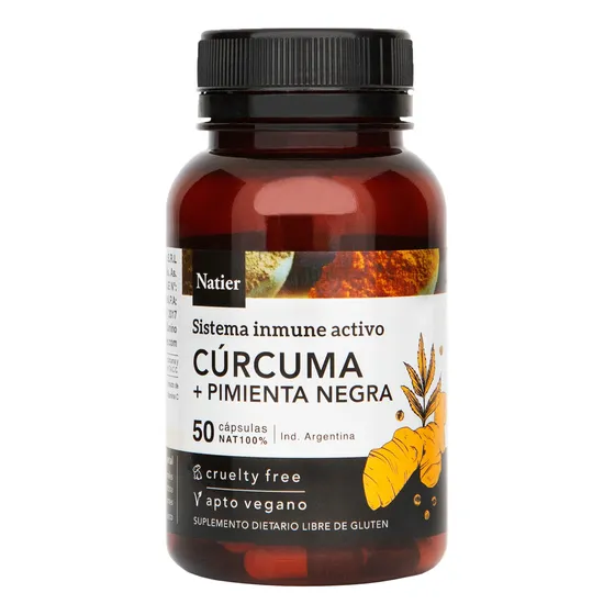 Natier  Cúrcuma Pimienta Negra Antiinflamatorio Local