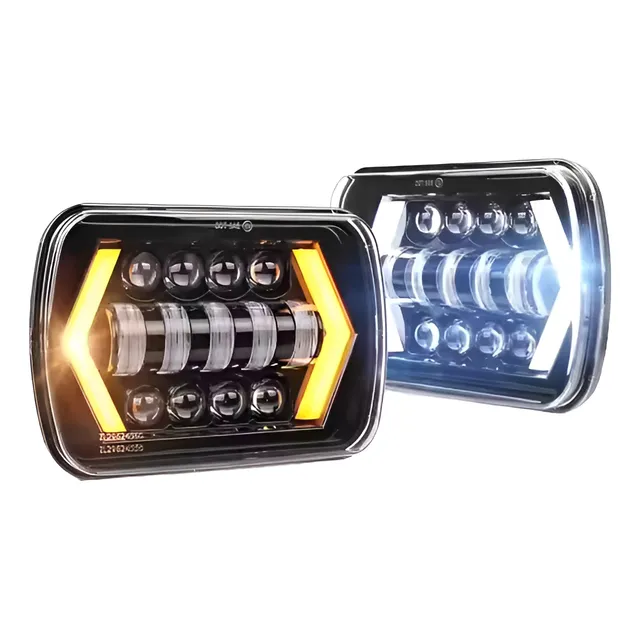 Optica Led 7 Pulgadas Rectangular X 2 U Alta Baja Giro Posci