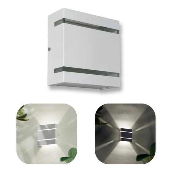 Arandela De Parede Decorativa Facho Duplo Aluminio Externa