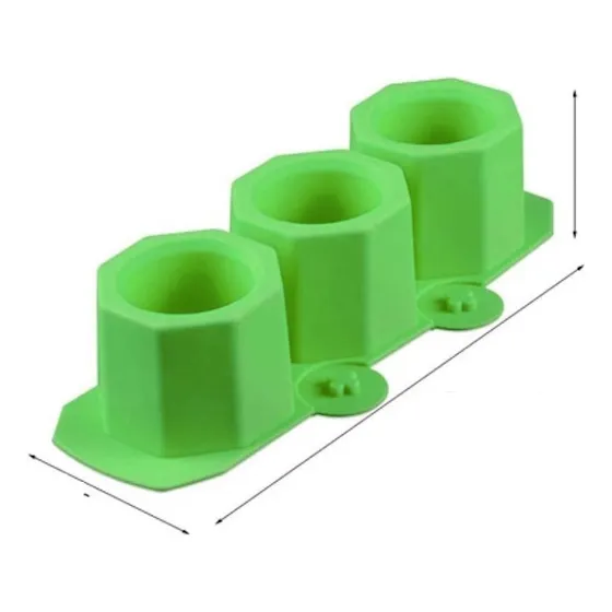 Molde De Silicona Para Yeso/cemento Mini Macetas Octogonales