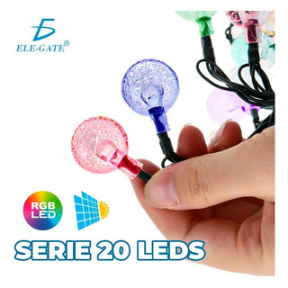 Serie De Luces Led Rgb Con 20 Focos Impermeable Serie De Luces Led Rgb Con 20 Focos Impermeable