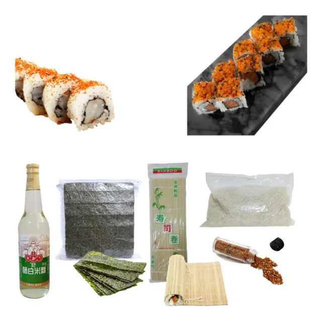 Set De Makis Picante Basico Generico 5u Esterilla Togarashi