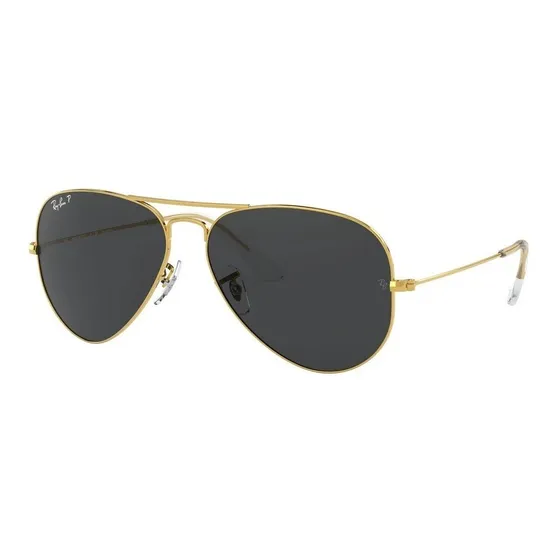 Lentes Rayban Aviadores Negro-dorado Lentes De Sol Clásicos