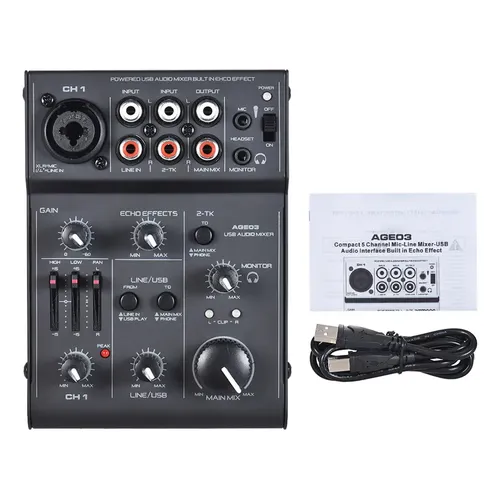 Mezclador De Audio Hyperx - Interfaz De Audio 48v | Frete grátis
