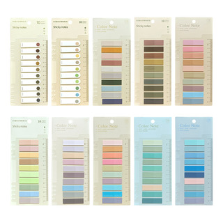 10pzs Notas Adhesivas Transparentes De Índice Multicolor 10pzs Notas Adhesivas Transparentes De Índice Multicolor