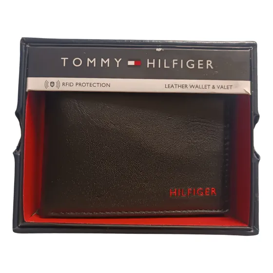 Billetera Tommy Hilfiger De Cuero Original + Protección Rfid
