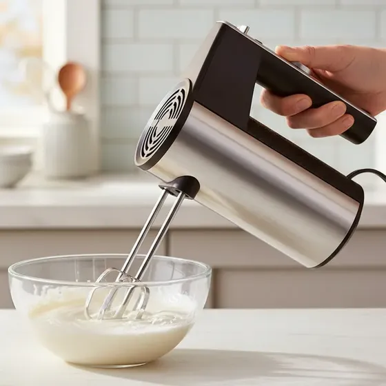 Batedeira De Mão Compacta 5 Velocidades Mixer Inox Compacta